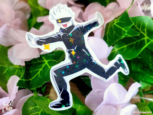 Sensei en campo de flores - Sticker