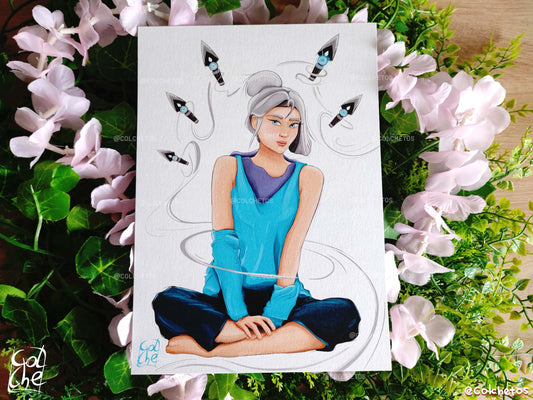 Agente ninja con kunais - Print