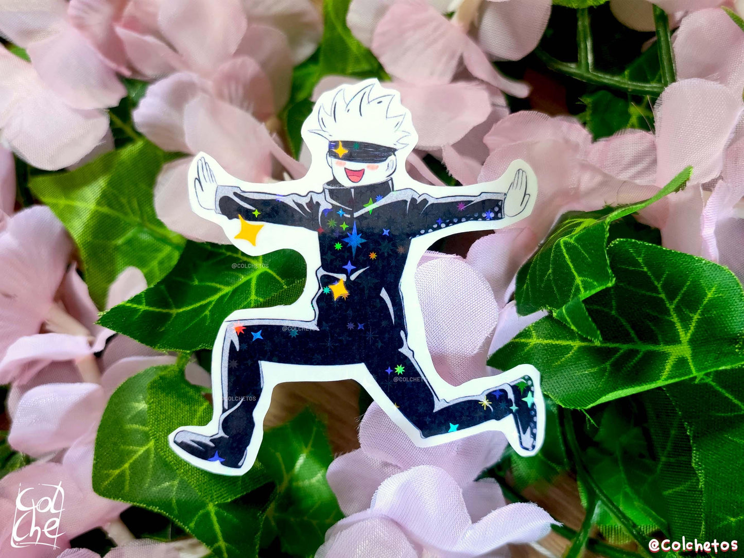 Sensei en campo de flores - Sticker