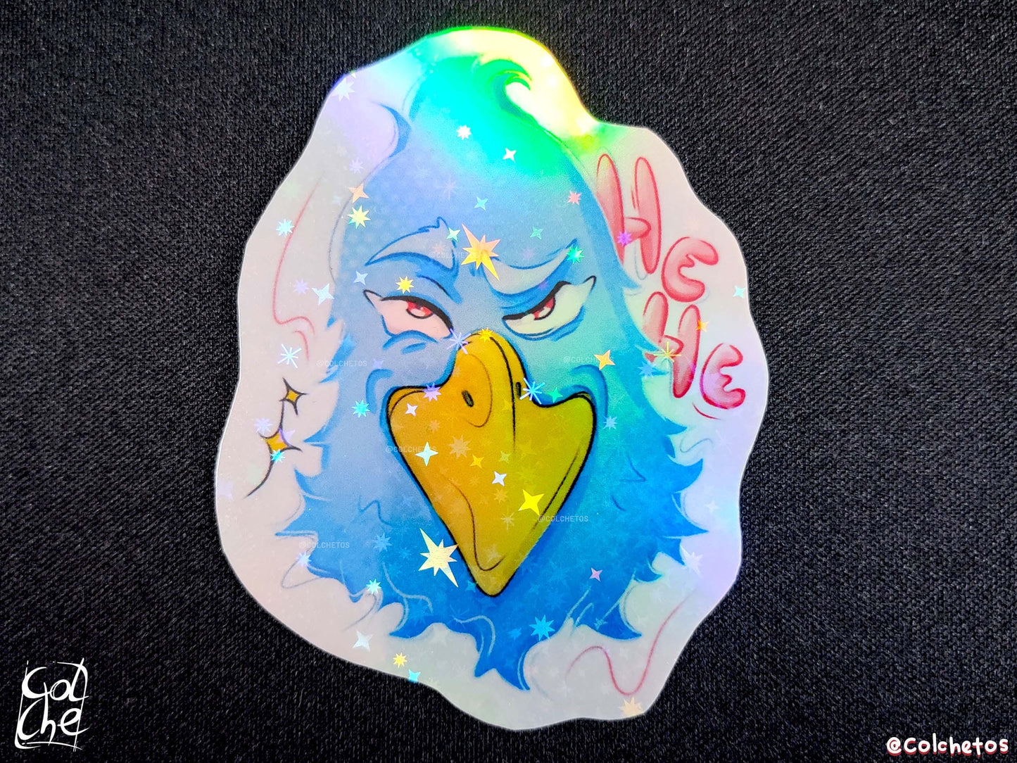 Hombre Pájaro Gamer Hehe Meme - Sticker