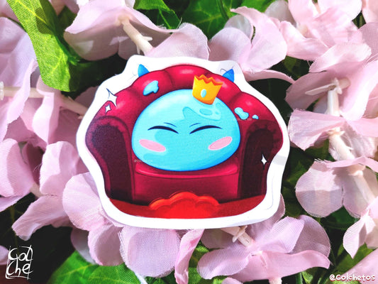 Rey Demonio Slime en Sofá - Sticker