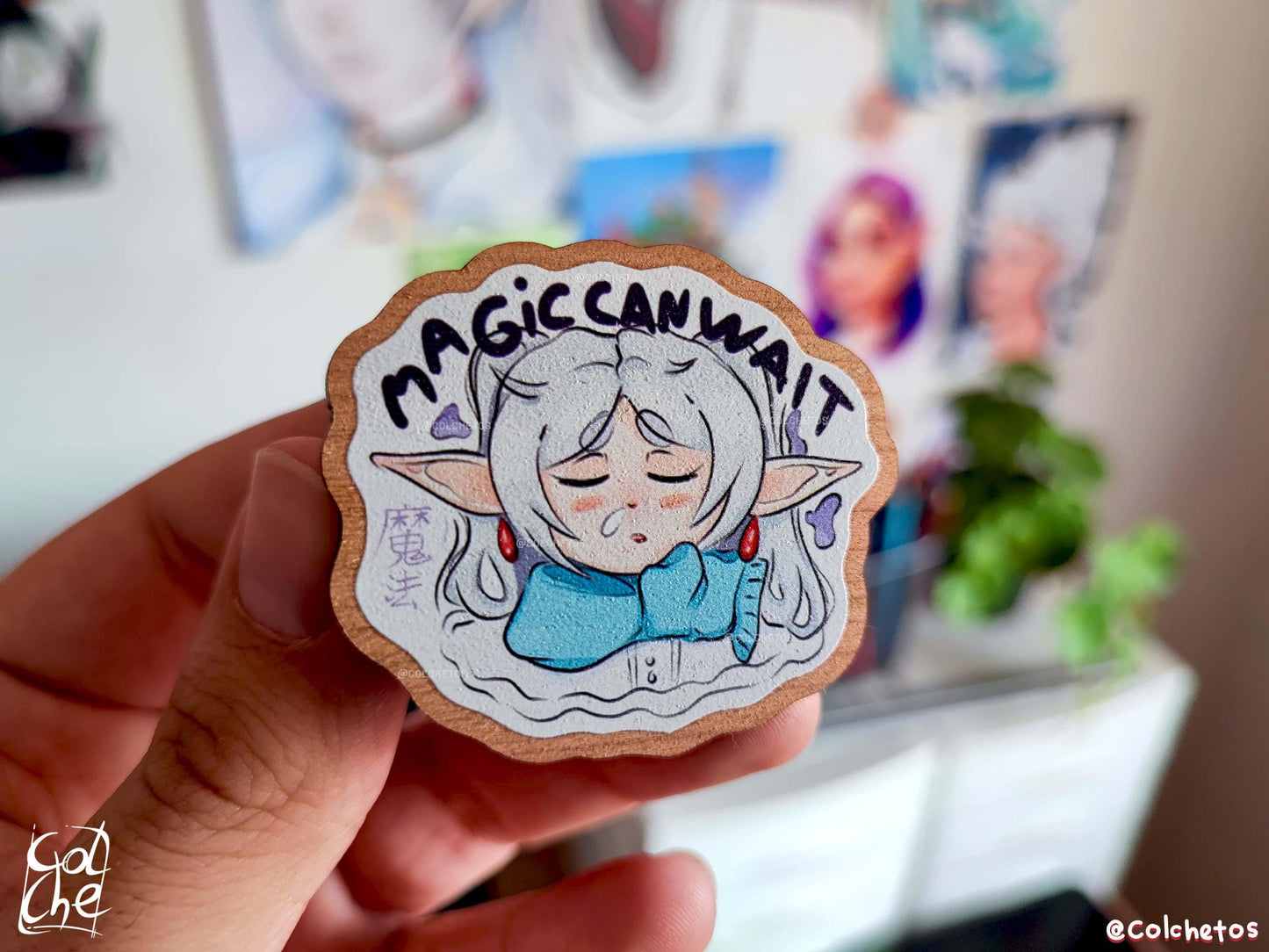 Elfa Maga Dormida "Magic can wait" - Pin de Madera