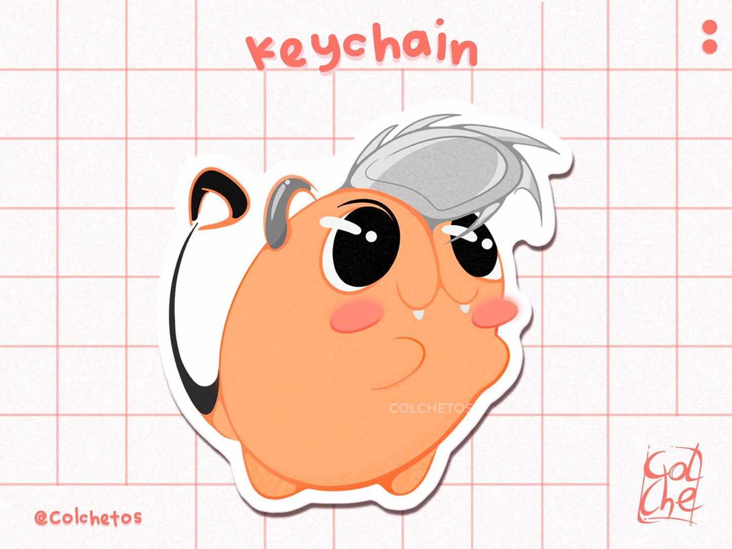 Perro Sierra Demonio Kawaii - Keychain