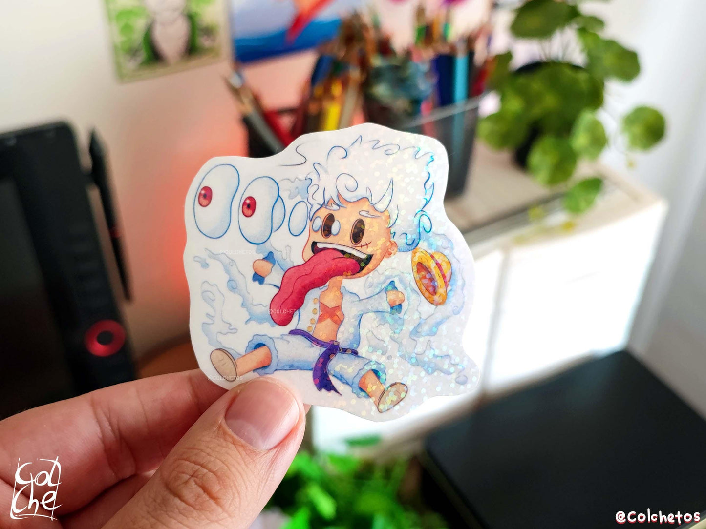 Dios de las risas con ojos saltones - Sticker