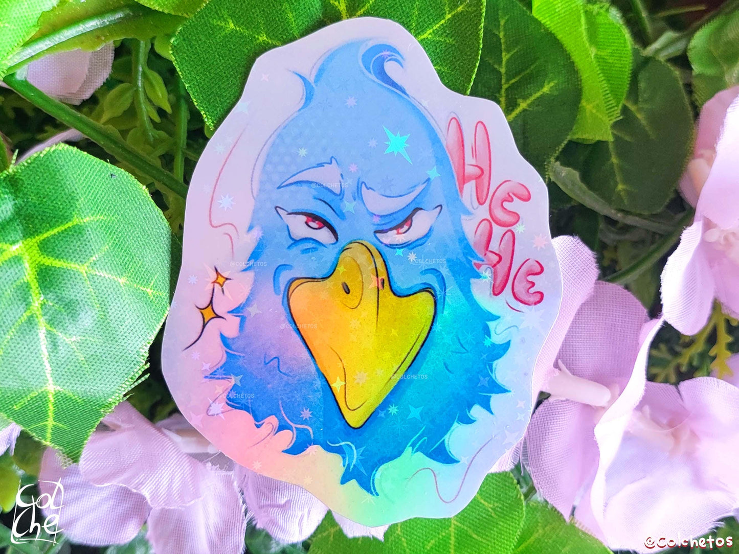 Hombre Pájaro Gamer Hehe Meme - Sticker