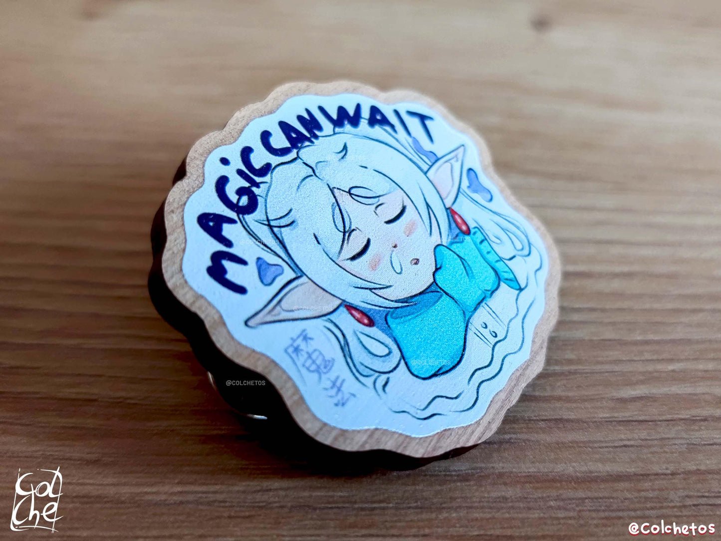 Elfa Maga Dormida "Magic can wait" - Pin de Madera