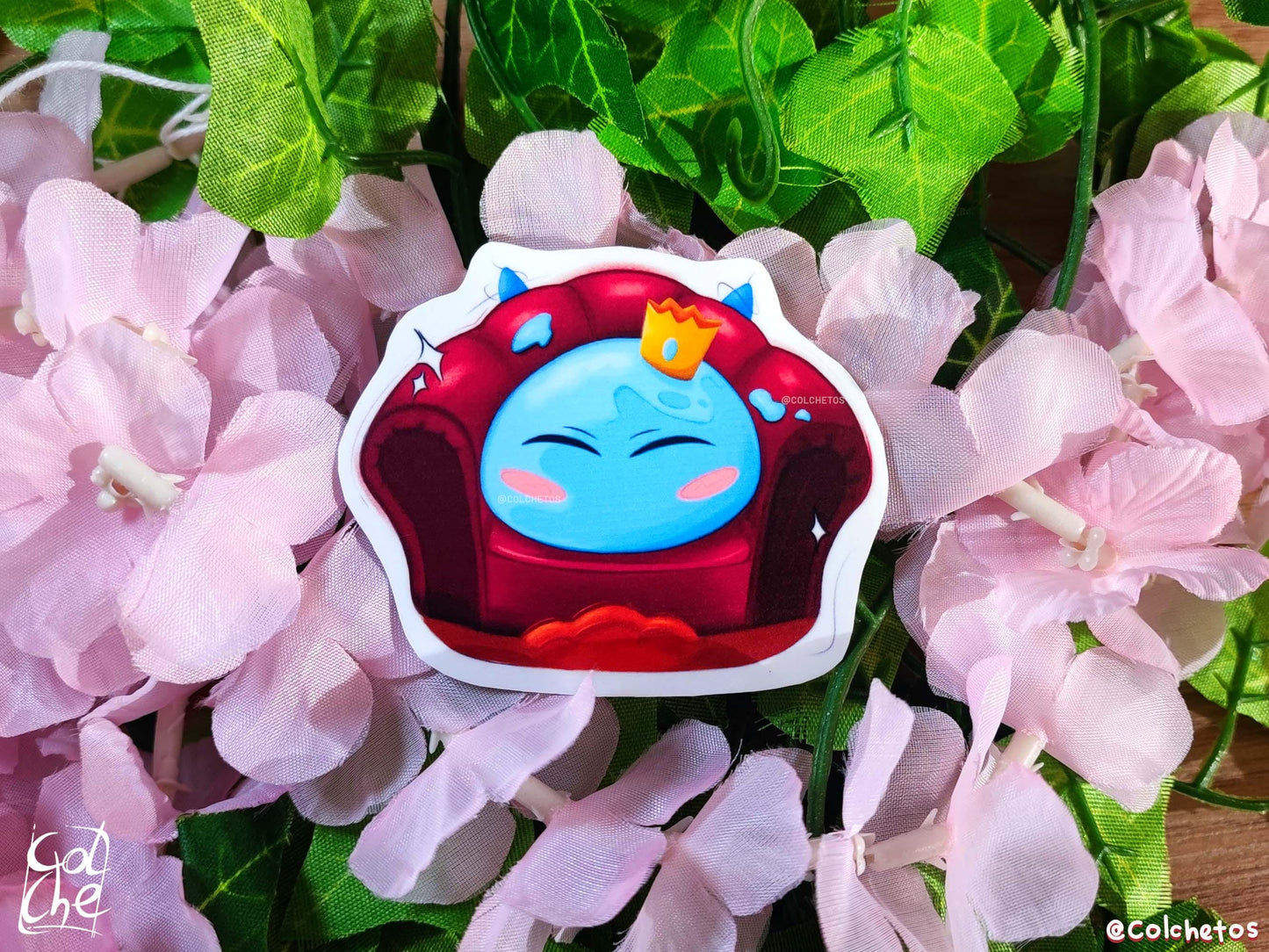 Rey Demonio Slime en Sofá - Sticker