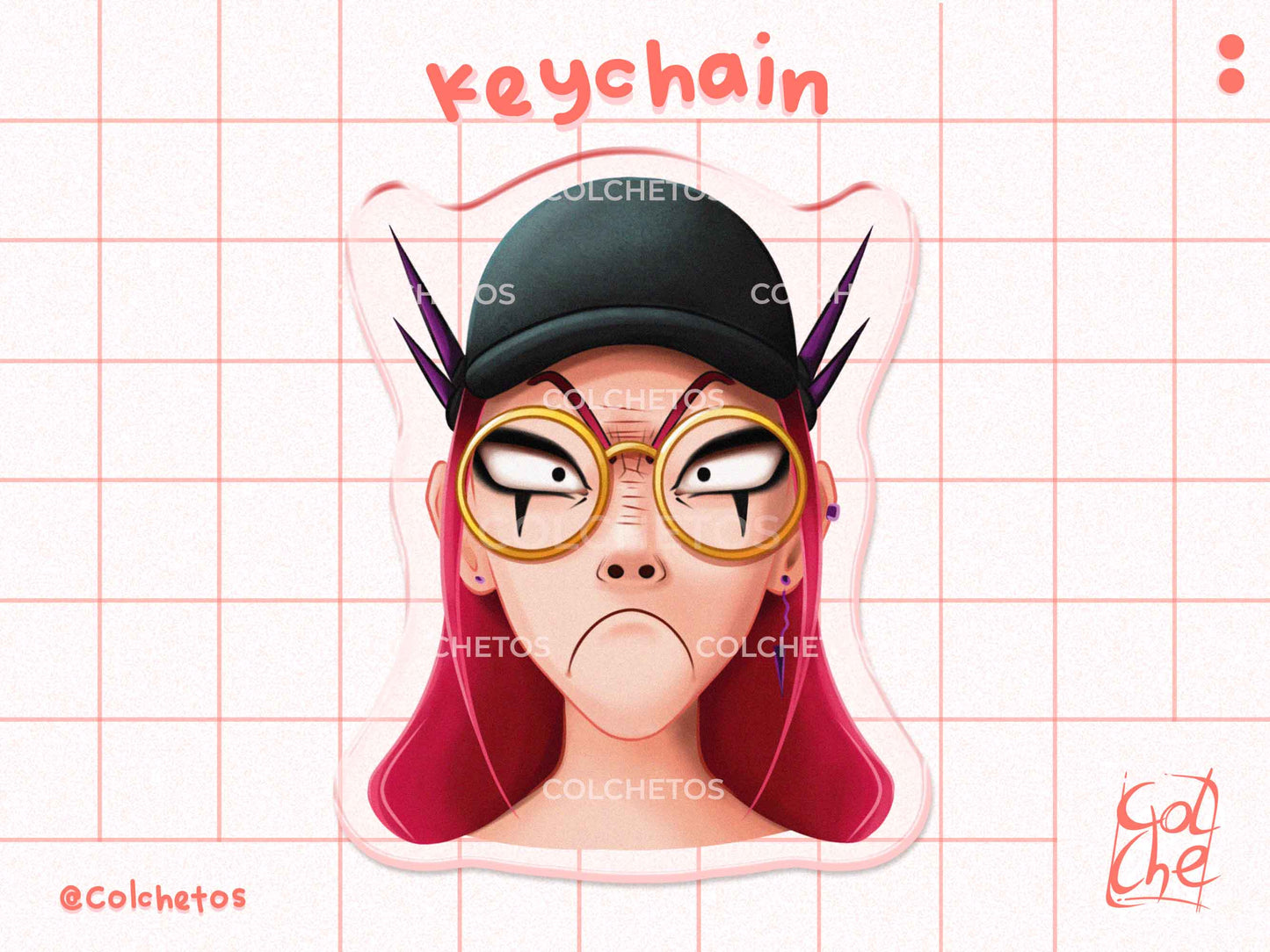 Cantante de Kpop Enfadada - Keychain