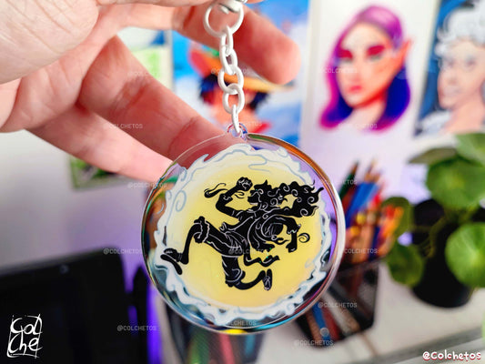 Dios de las risas Saltando - Keychain