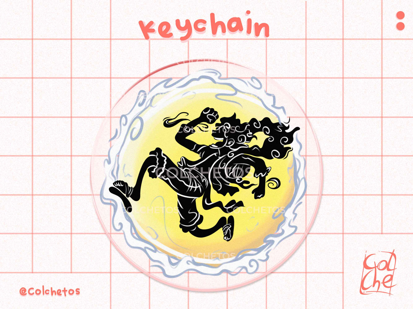 Dios de las risas Saltando - Keychain