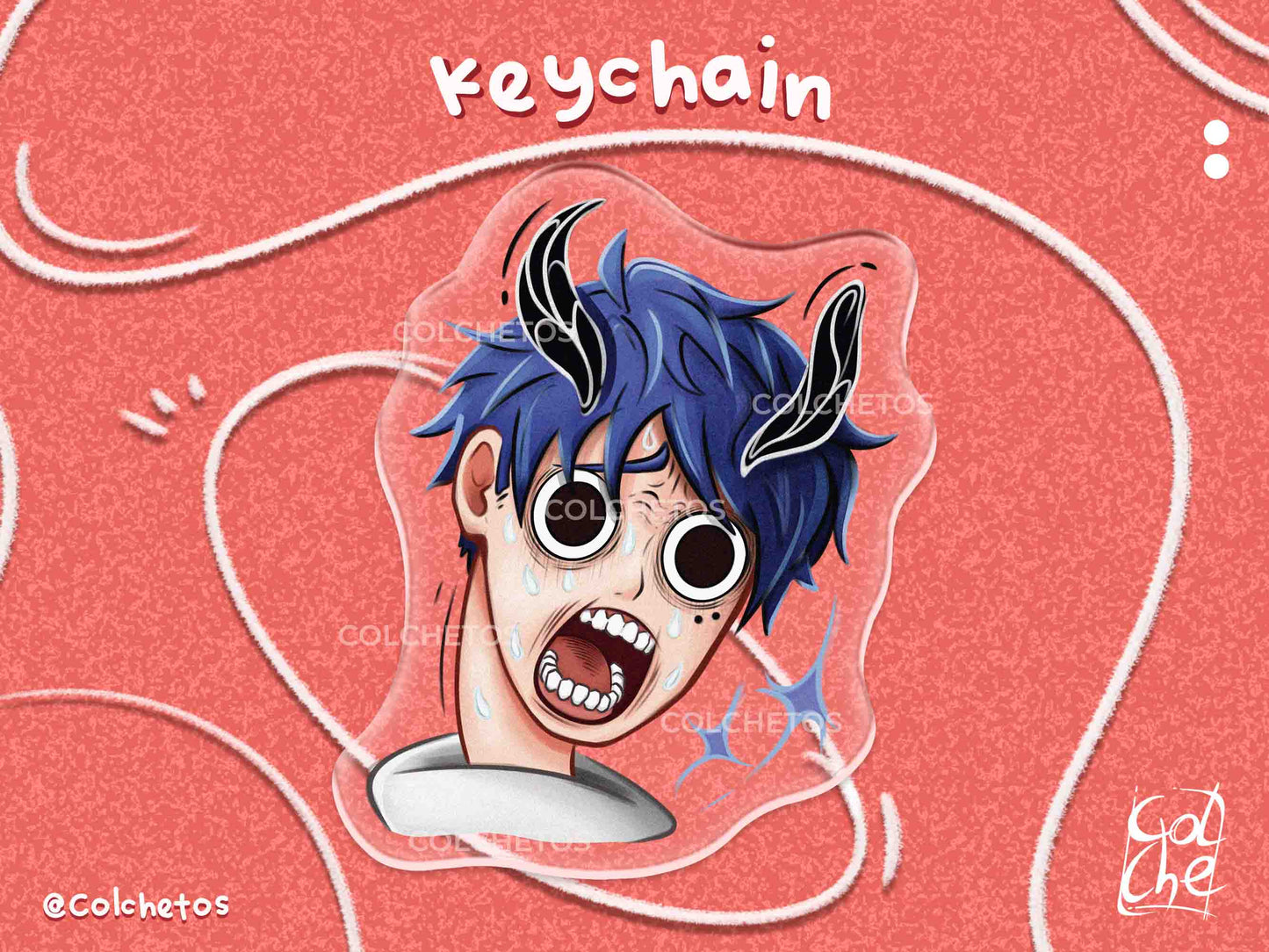 Demonio armas susto - Keychain