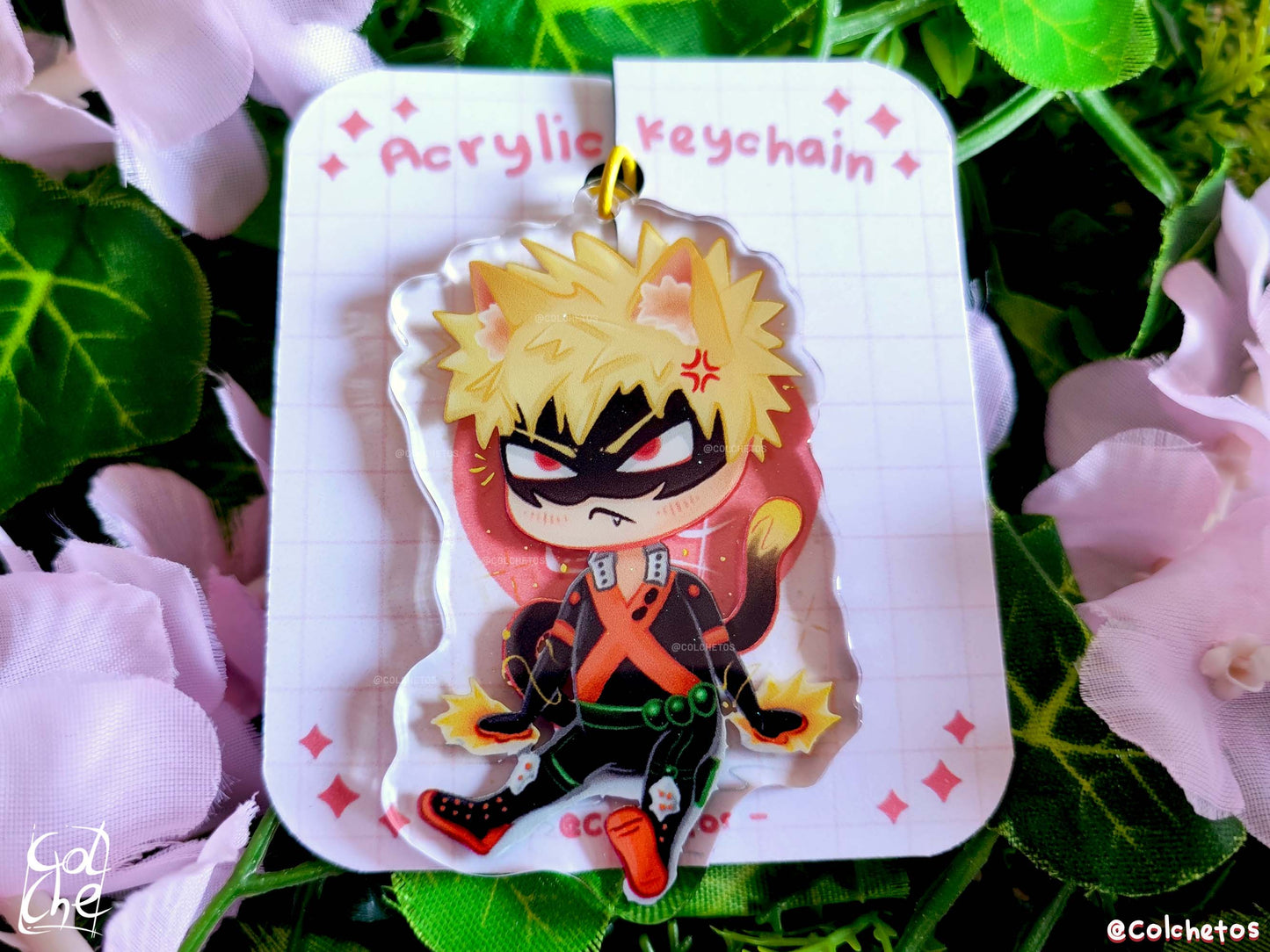 Chibi Gato Rubio Enfadado - Keychain