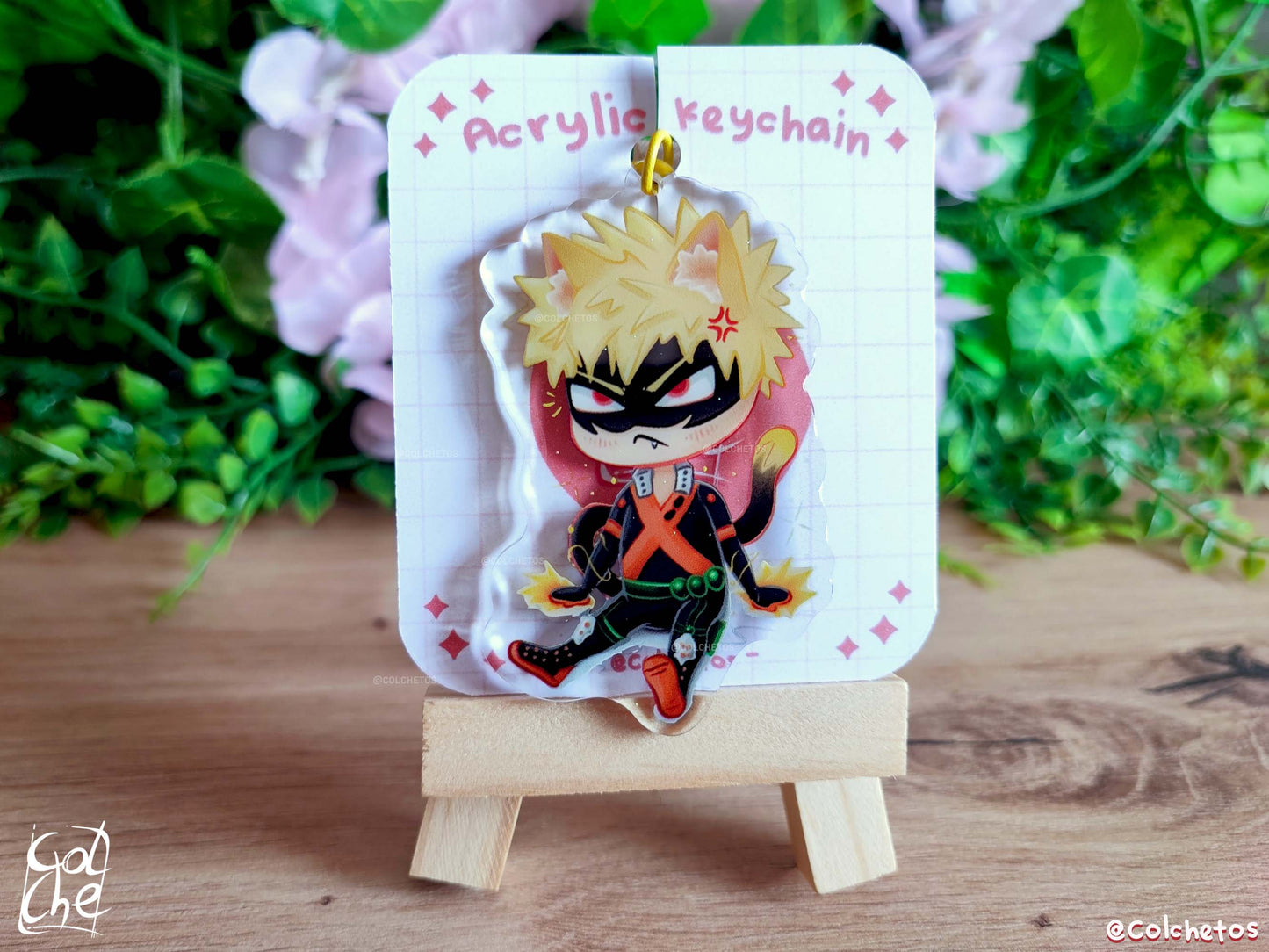 Chibi Gato Rubio Enfadado - Keychain