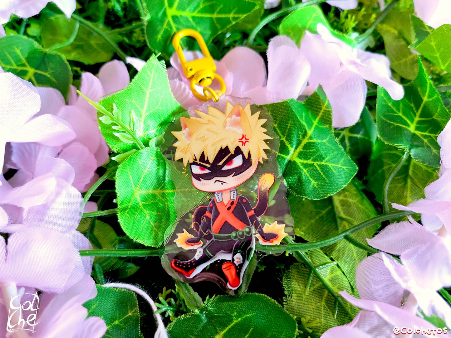 Chibi Gato Rubio Enfadado - Keychain