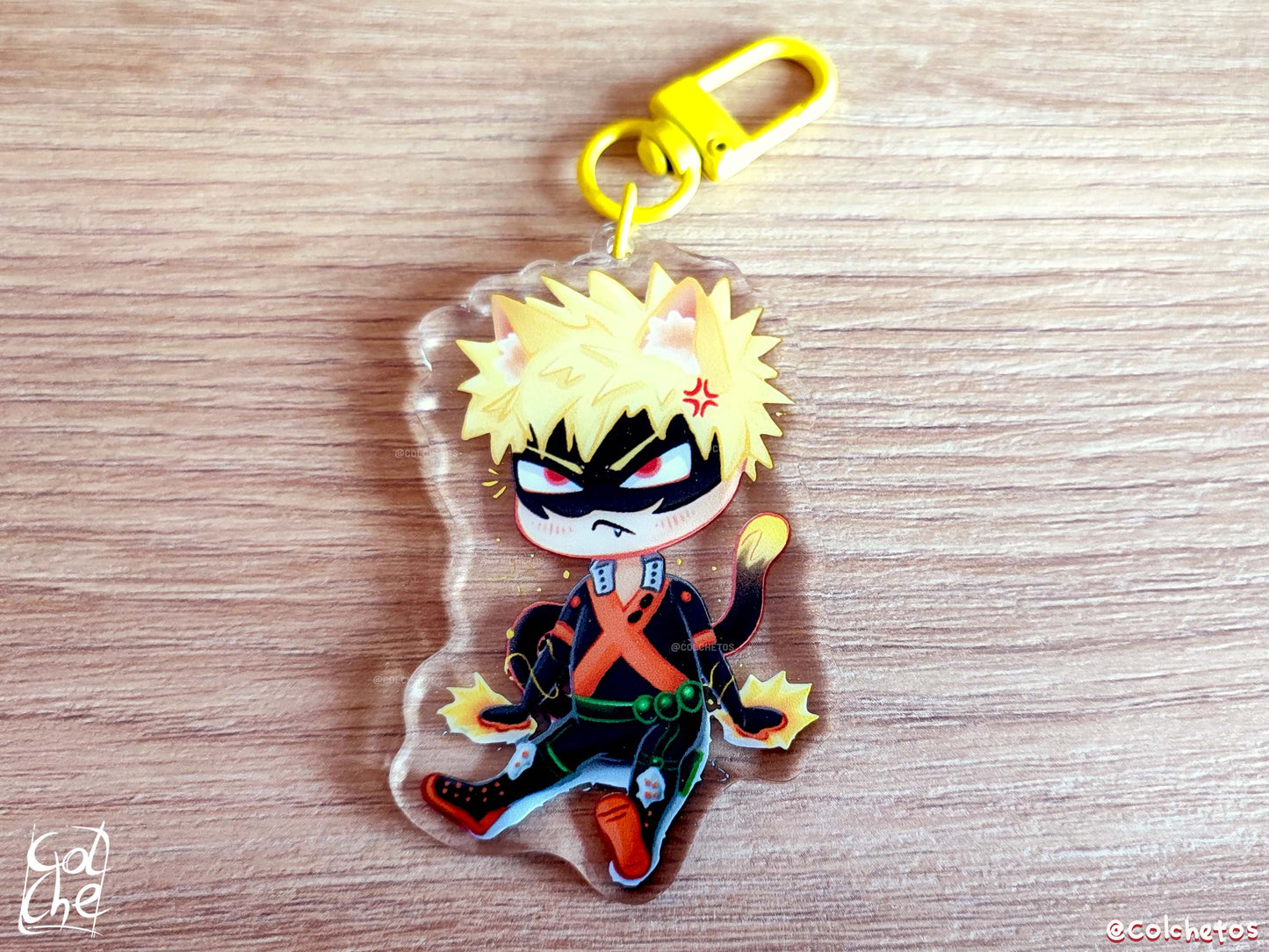 Chibi Gato Rubio Enfadado - Keychain