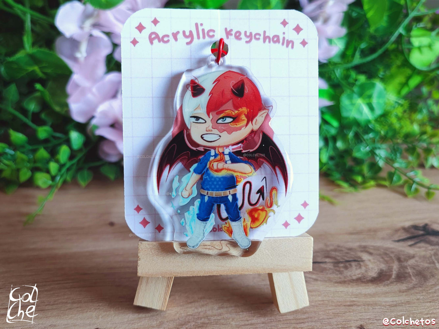 Chibi Demon Heroe Fuego & Hielo - Keychain