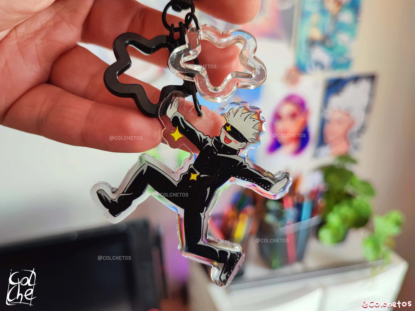 Sensei en campo de flores - Keychain Stars