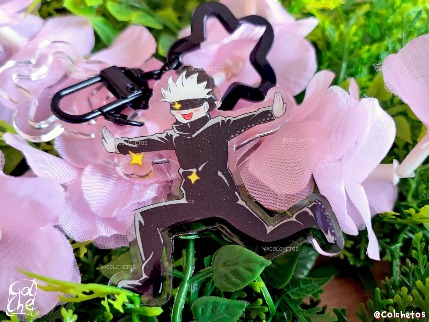 Sensei en campo de flores - Keychain Stars