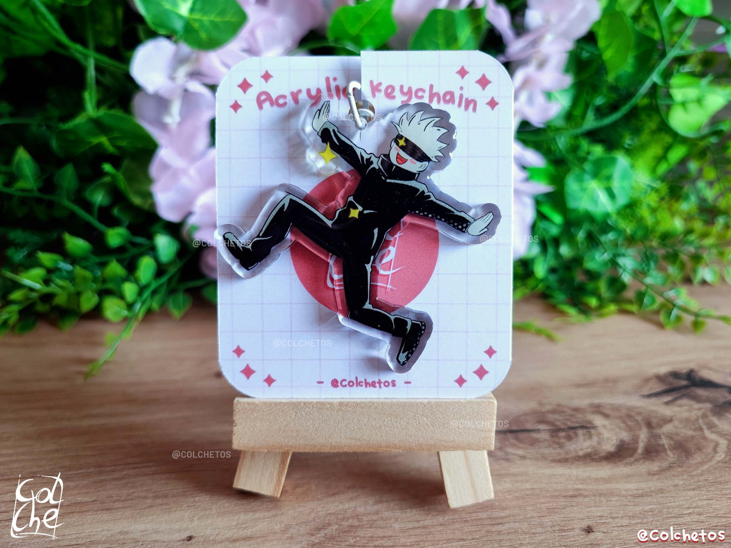 Sensei en campo de flores - Keychain Glitter Ball