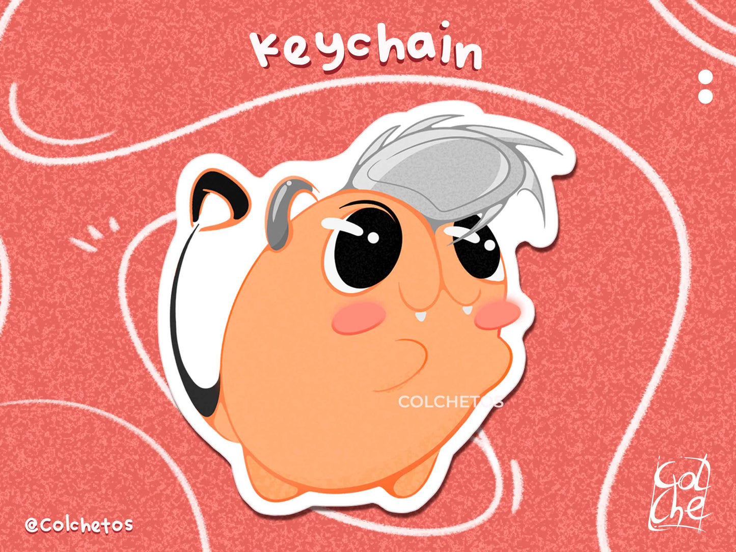 Perro Sierra Demonio Kawaii - Keychain