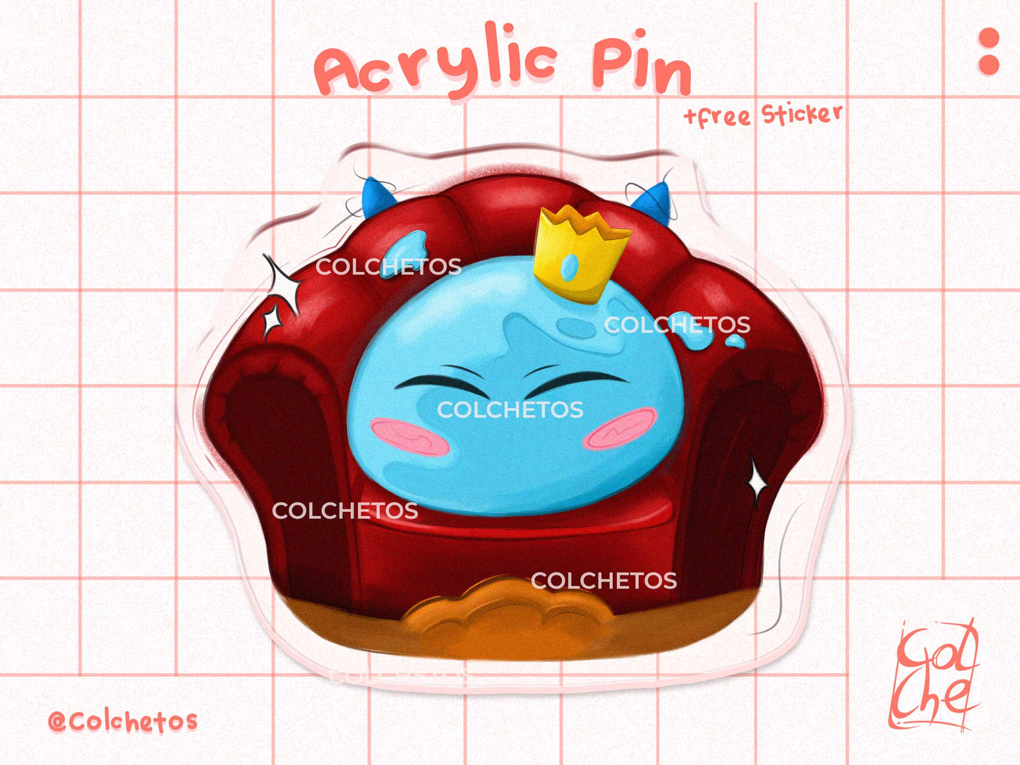 Rey Demonio Slime en Sofá - Pin