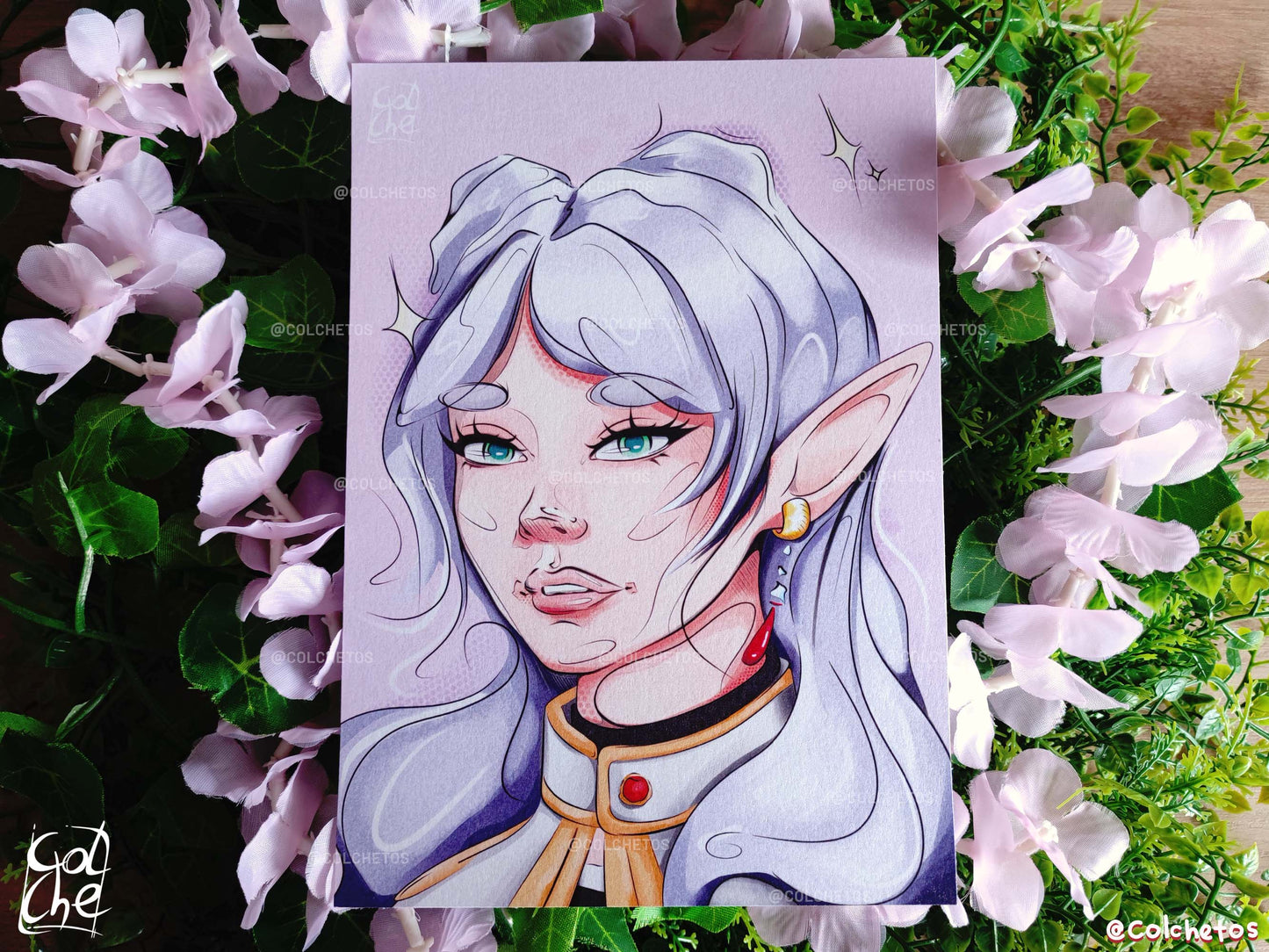 Retrato de elfa dormilana - Print