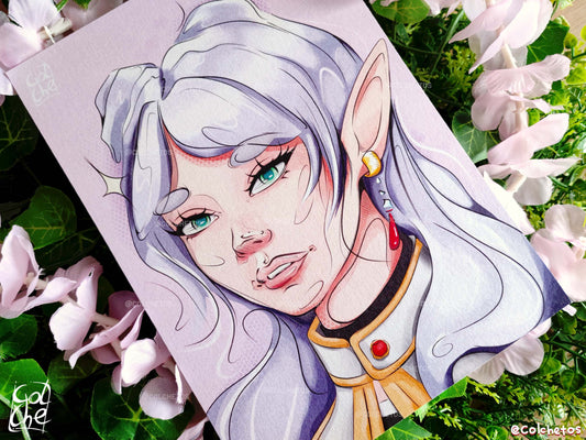 Retrato de elfa dormilana - Print