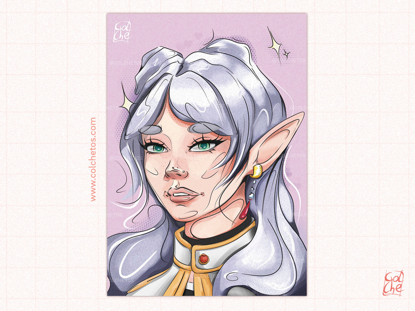 Retrato de elfa dormilana - Print