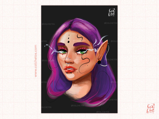 Elfa Personaje Original - Print