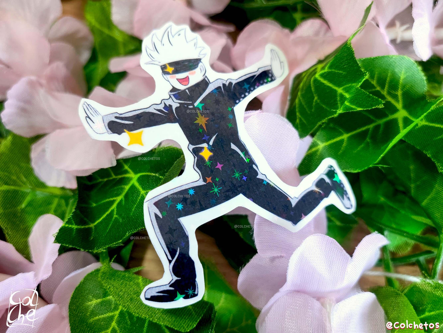 Sensei en campo de flores - Sticker