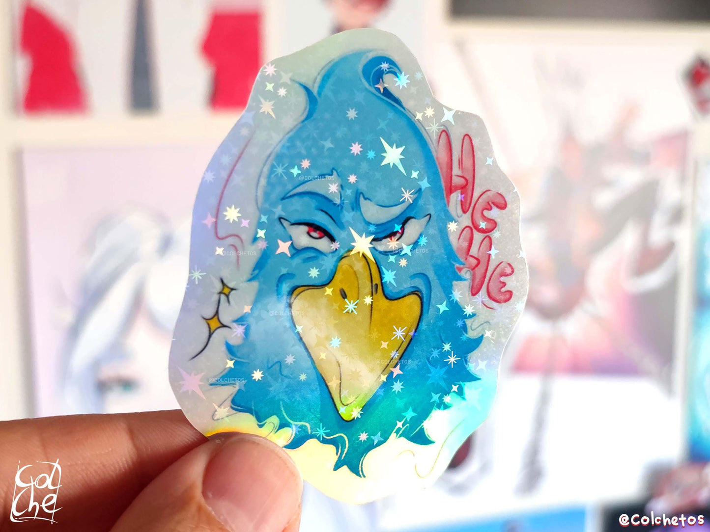 Hombre Pájaro Gamer Hehe Meme - Sticker