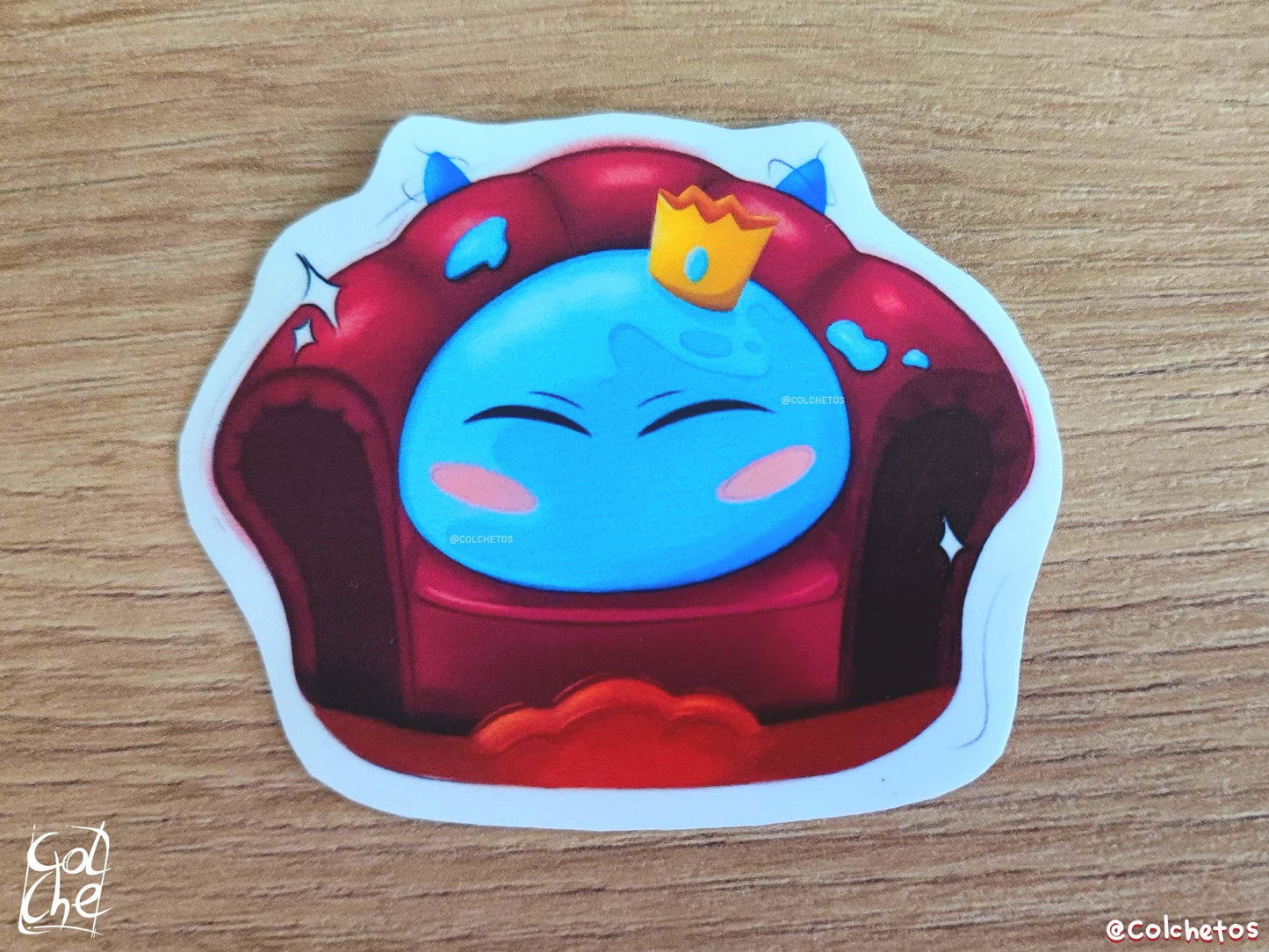 Rey Demonio Slime en Sofá - Sticker