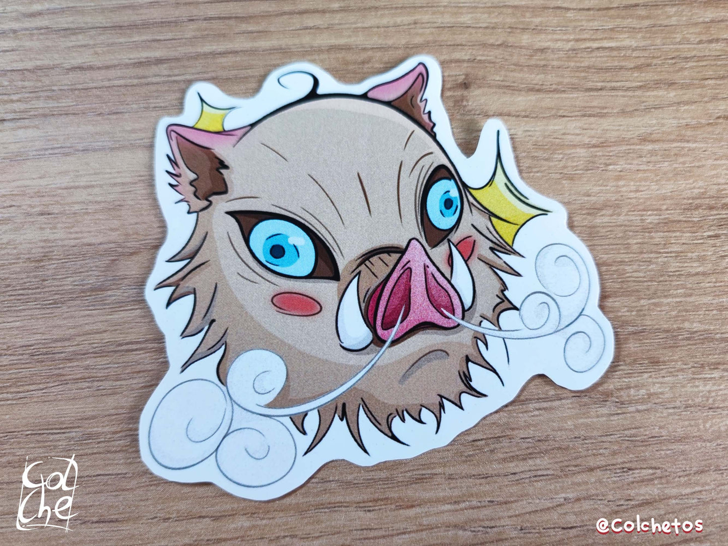Cabeza de cerdo enfadado cute - Sticker