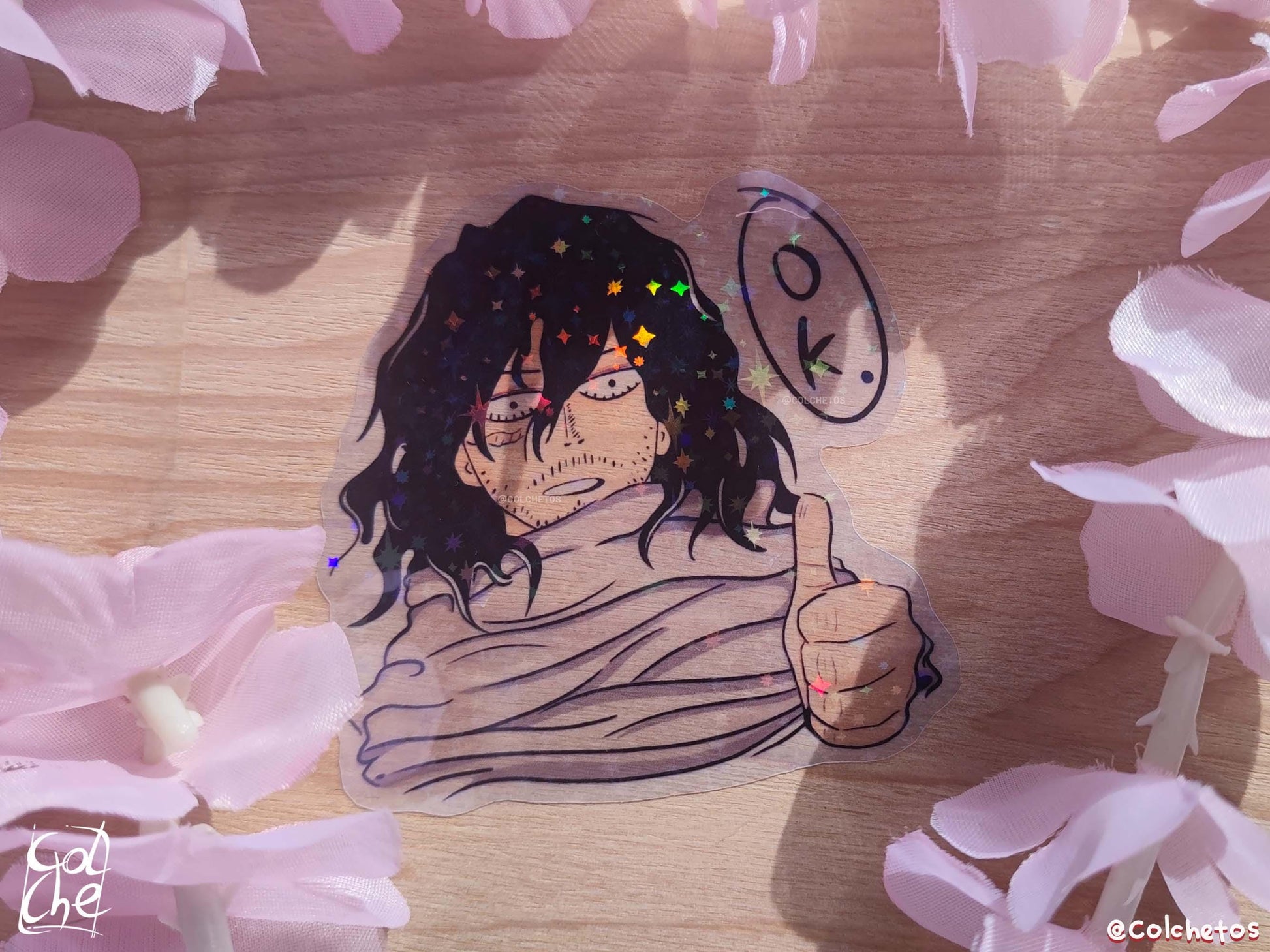 Shota Aizawa Sticker Premium Transparent Stars - My Hero Academia - Boku No Hero - by Colchetos