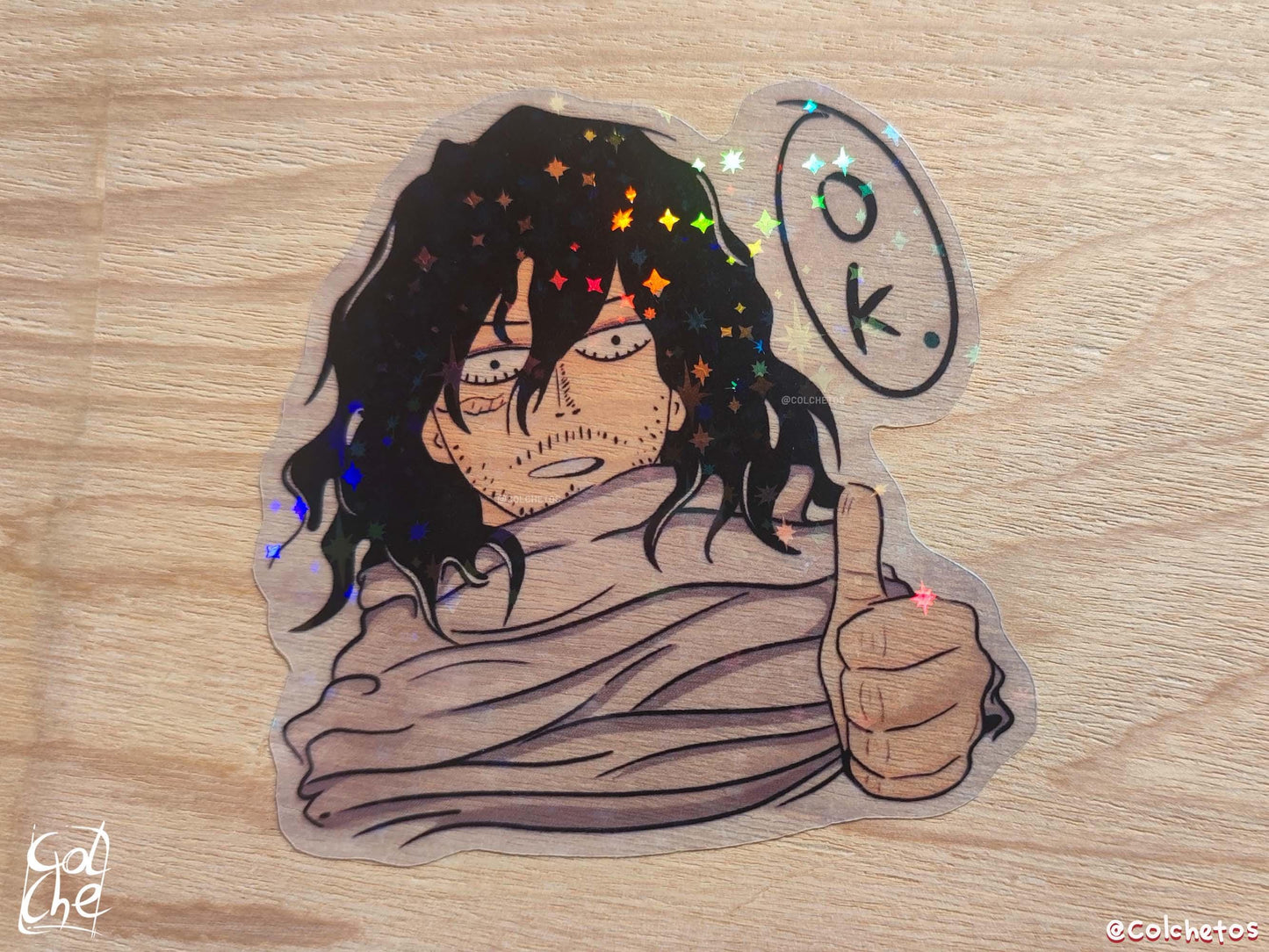 Shota Aizawa Sticker Premium Transparent Stars - My Hero Academia - Boku No Hero - by Colchetos