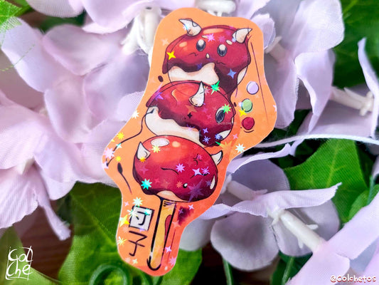 Dango Sticker - Asian Food Kawaii - Japanese Snack - Spooky Sticker Food - by Colchetos