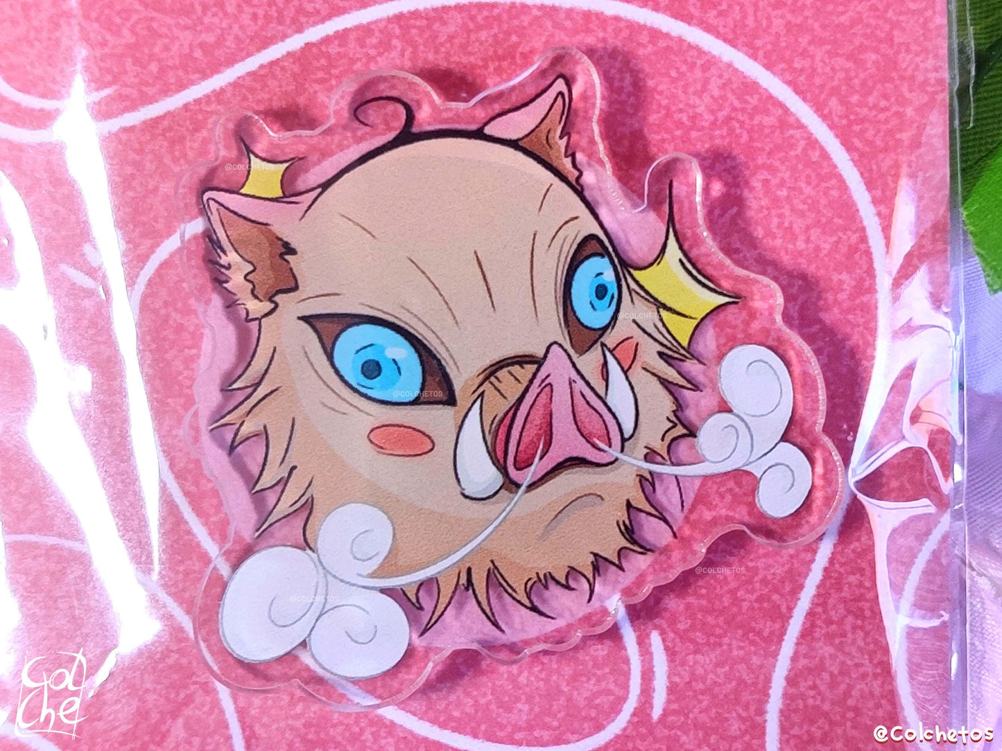 Inosuke Hashibira Acrylic - Demon Slayer - Pin - Kimetsu no Yaiba - by Colchetos