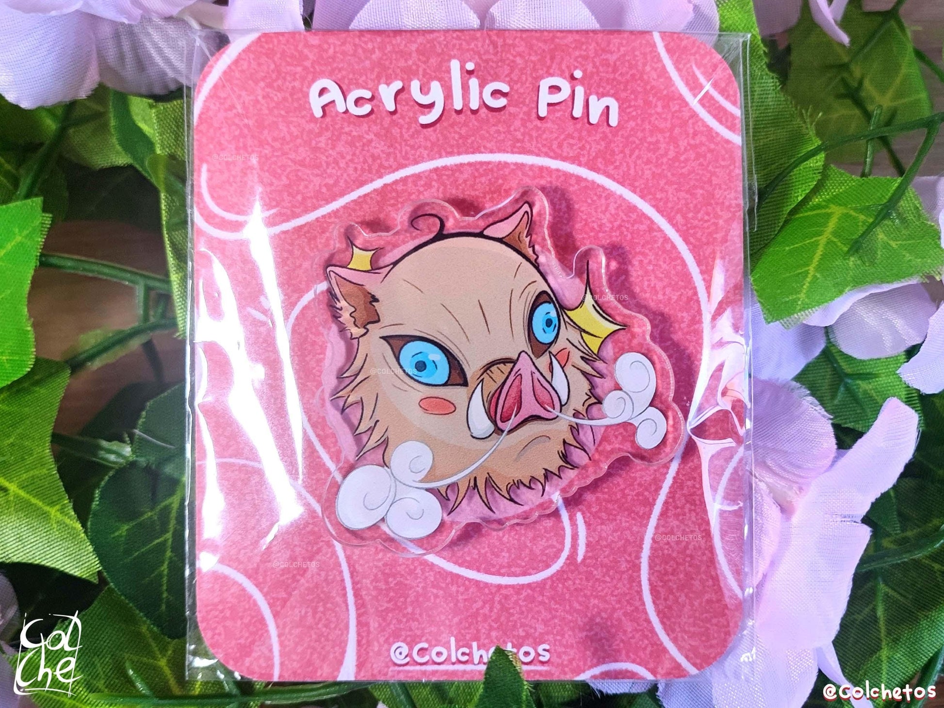 Inosuke Hashibira Acrylic - Demon Slayer - Pin - Kimetsu no Yaiba - by Colchetos