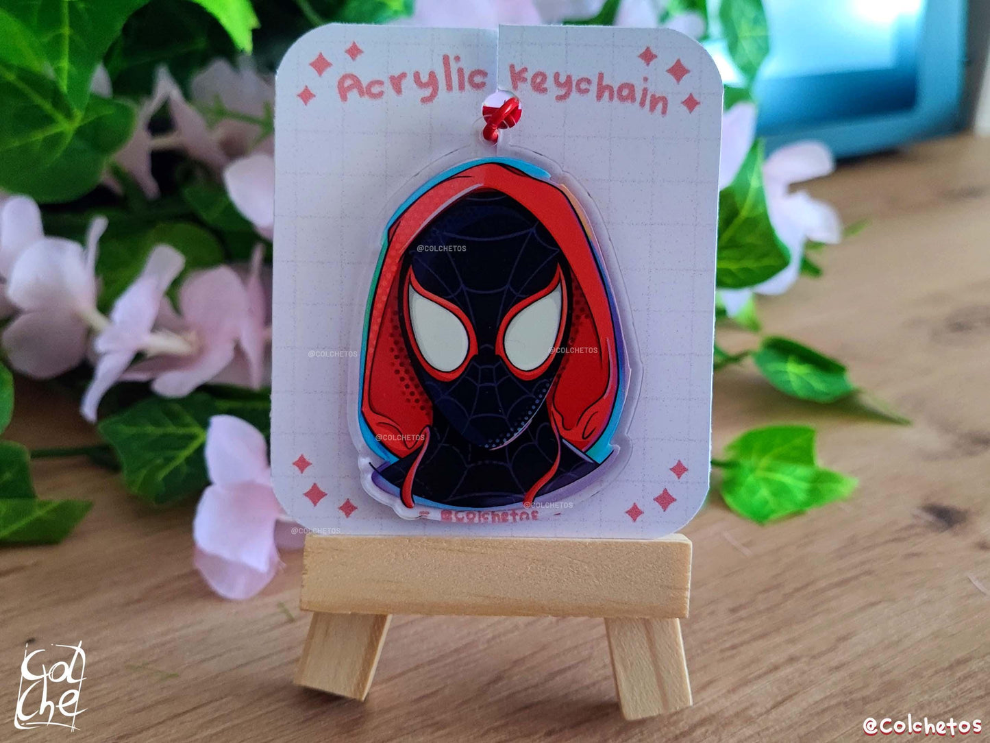 Spiderman Miles Morales Keychain Spiderverse - Miles Morales - Spiderverse Merch - by Colchetos