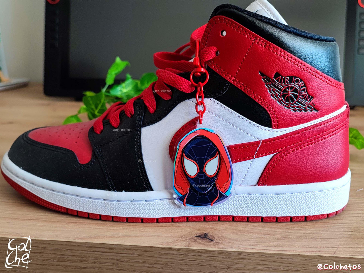 Spiderman Miles Morales Keychain Spiderverse - Miles Morales - Spiderverse Merch - by Colchetos