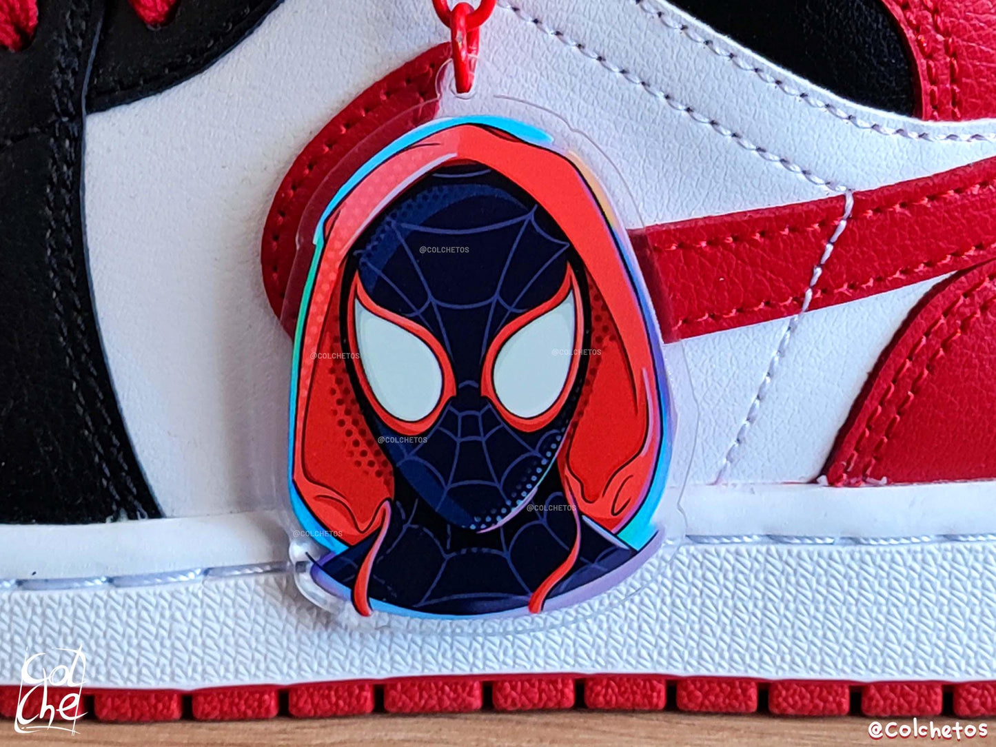 Spiderman Miles Morales Keychain Spiderverse - Miles Morales - Spiderverse Merch - by Colchetos