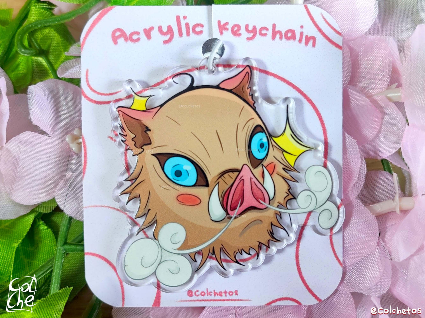 Inosuke Hashibira Acrylic Keychain - Demon Slayer - Kimetsu no Yaiba - by Colchetos