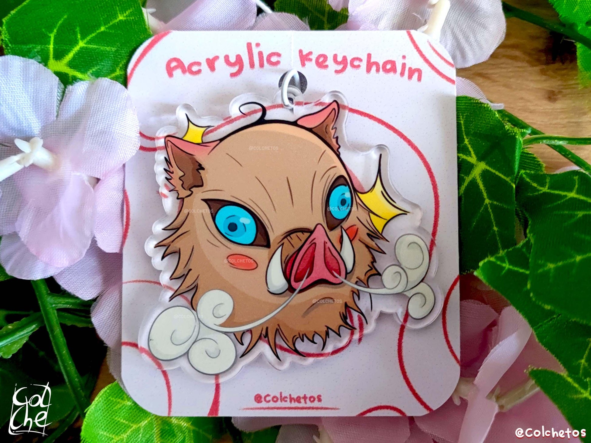 Inosuke Hashibira Acrylic Keychain - Demon Slayer - Kimetsu no Yaiba - by Colchetos