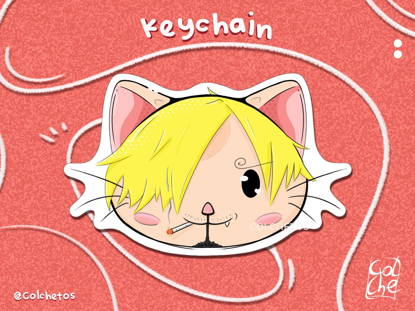 Sanji Cat - Mugiwaras - One Piece - Anime Neko - by Colchetos