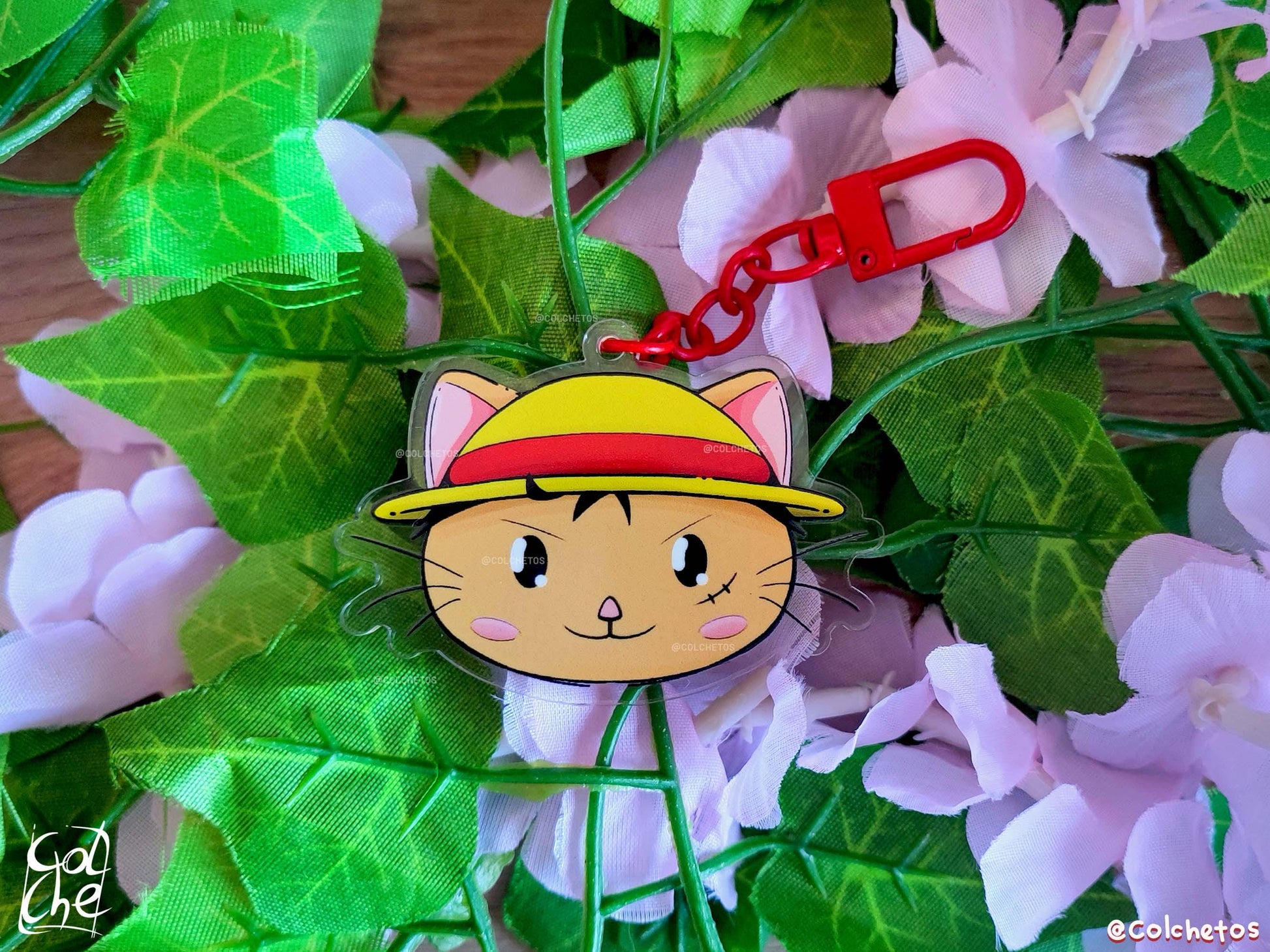 Luffy Cat - Mugiwacats - Monkey D. Luffy Mugiwara - One Piece - Anime Neko - by Colchetos