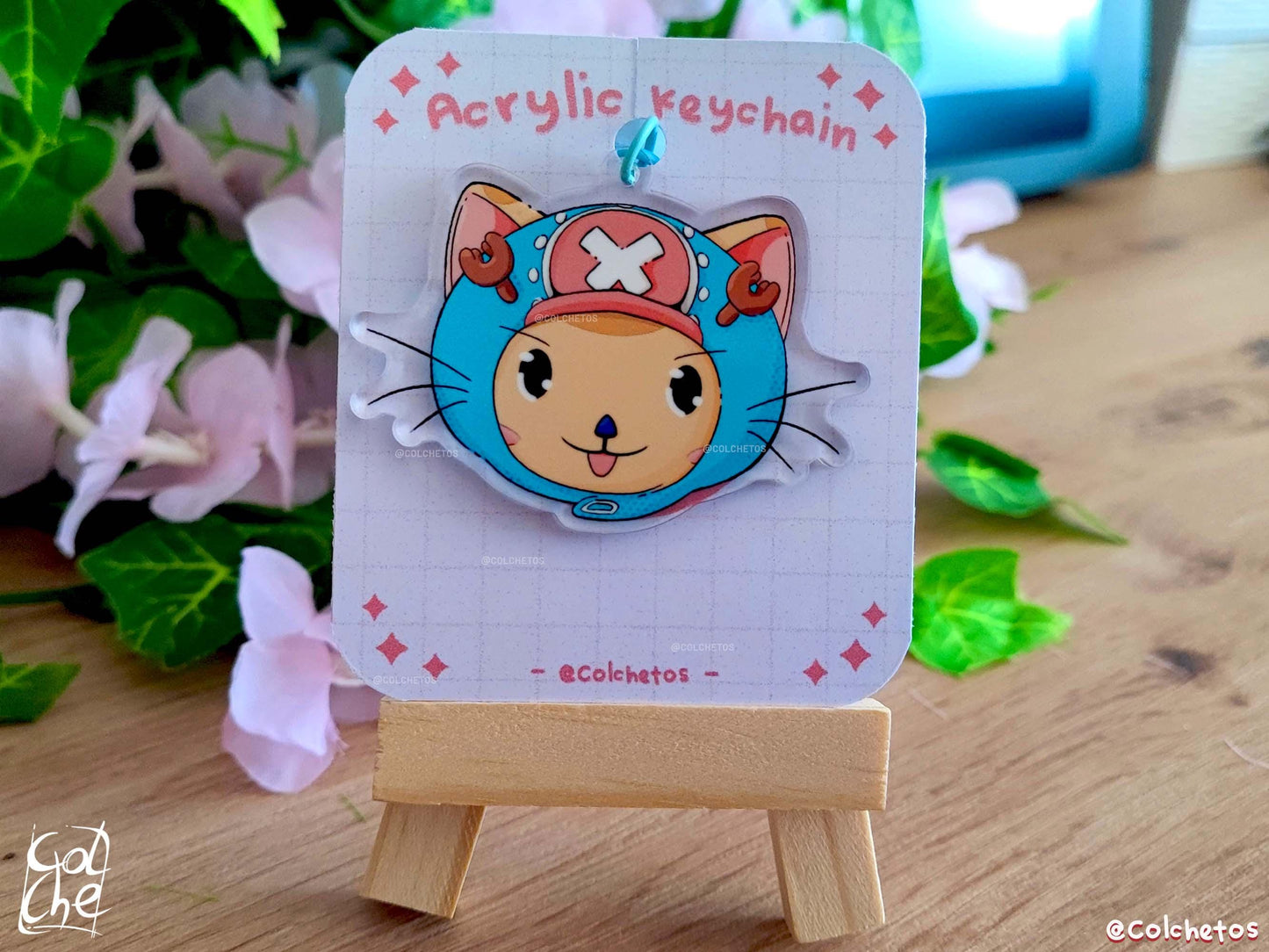 Tony Tony Chopper Cat - Acrylic Pin Anime - One Piece - Anime Neko - by Colchetos
