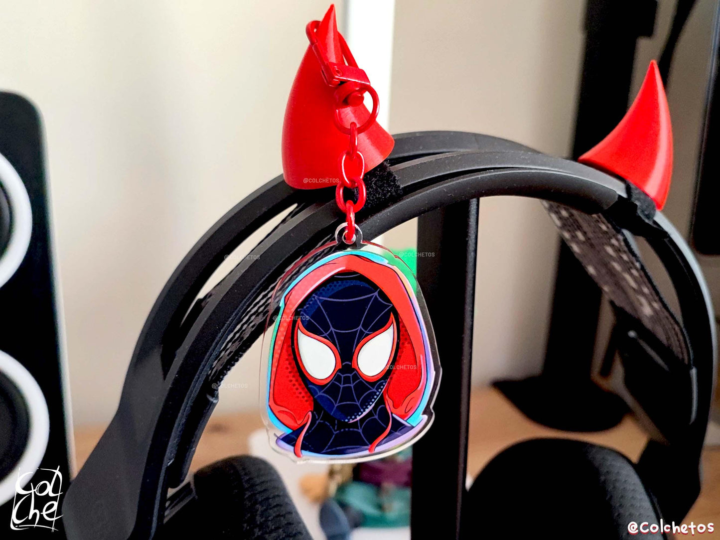 Spiderman Miles Morales Keychain Spiderverse - Miles Morales - Spiderverse Merch - by Colchetos