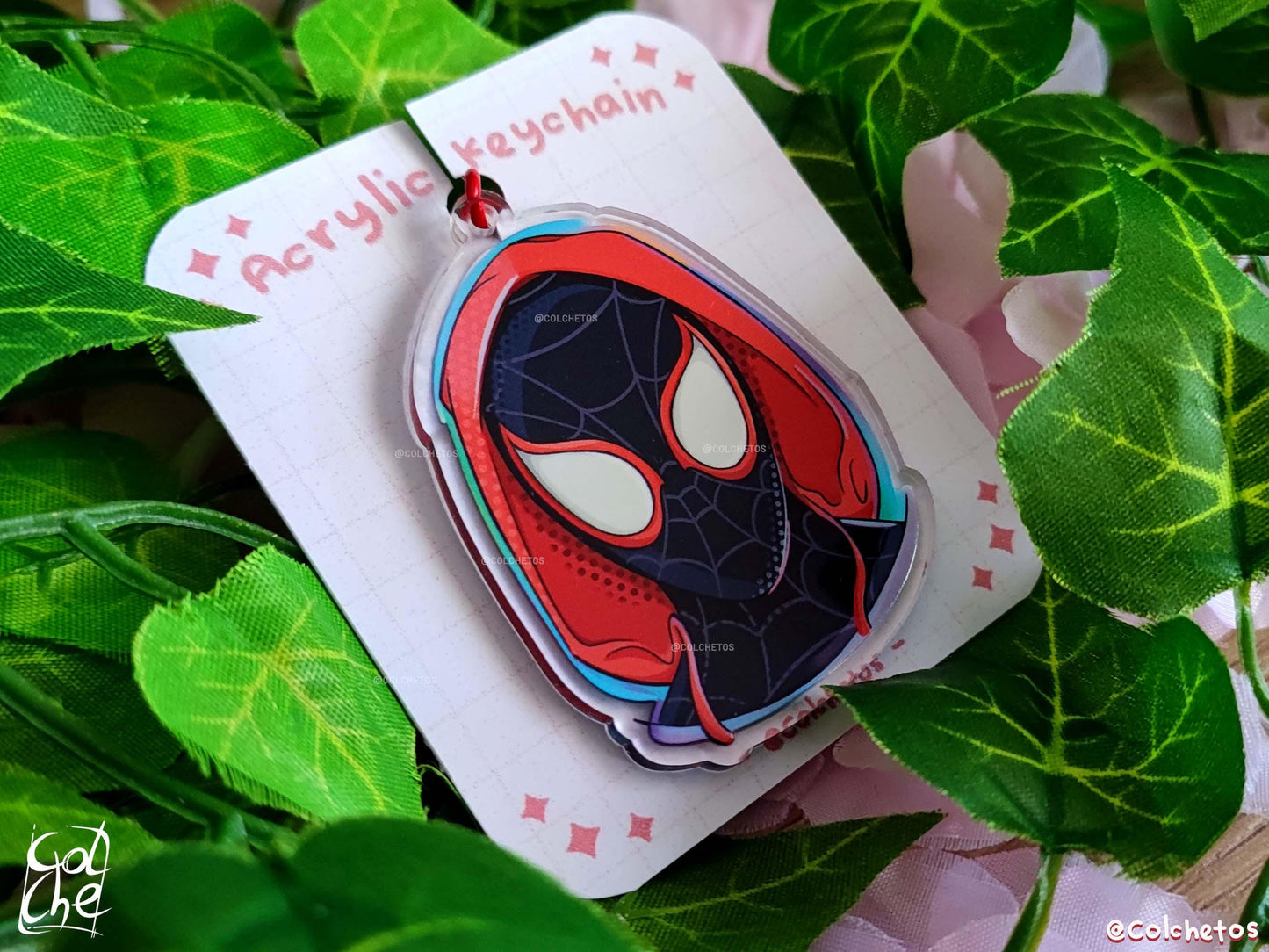 Spiderman Miles Morales Keychain Spiderverse - Miles Morales - Spiderverse Merch - by Colchetos