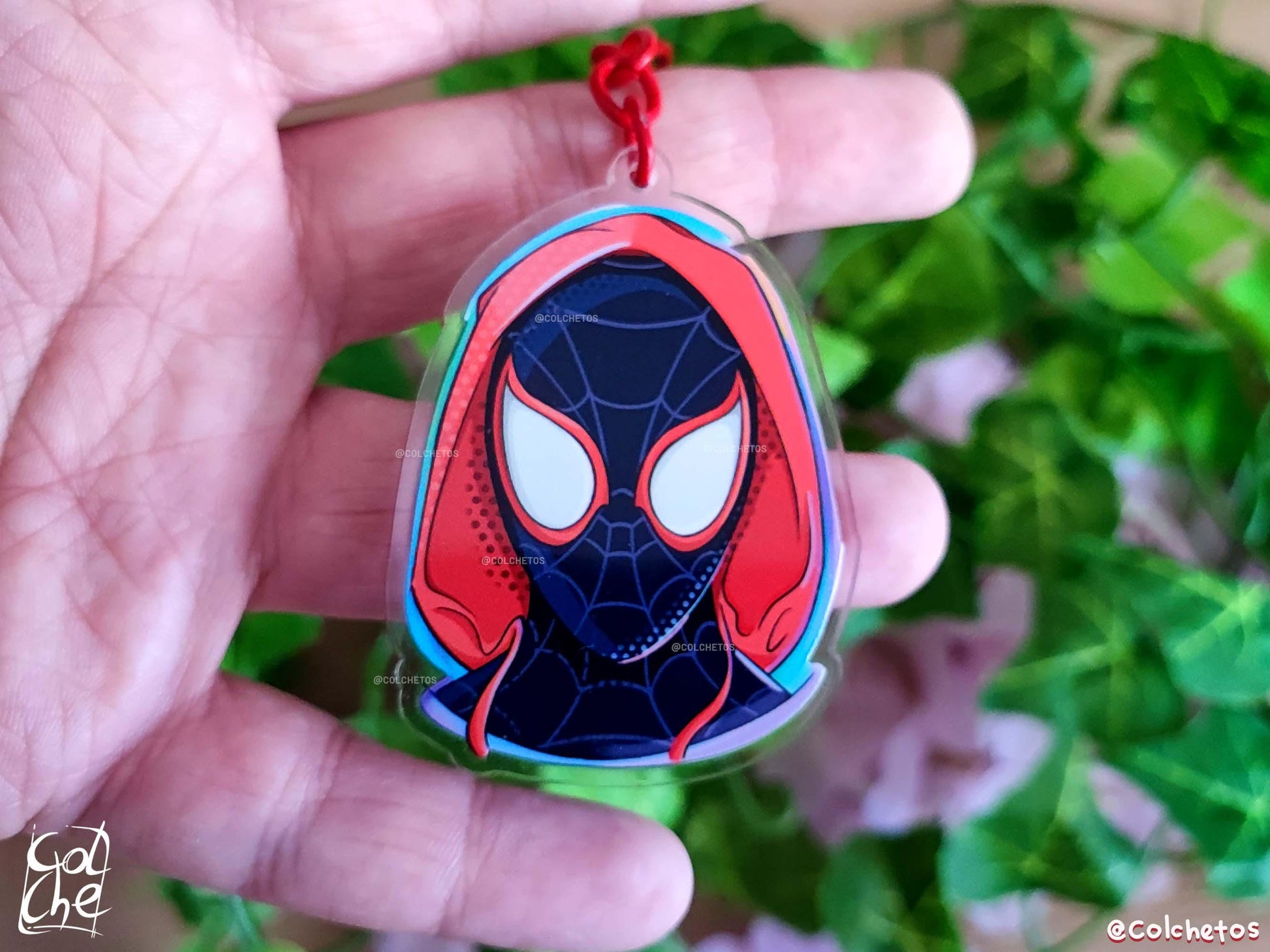Spiderman Miles Morales Keychain Spiderverse - Miles Morales - Spiderverse Merch - by Colchetos