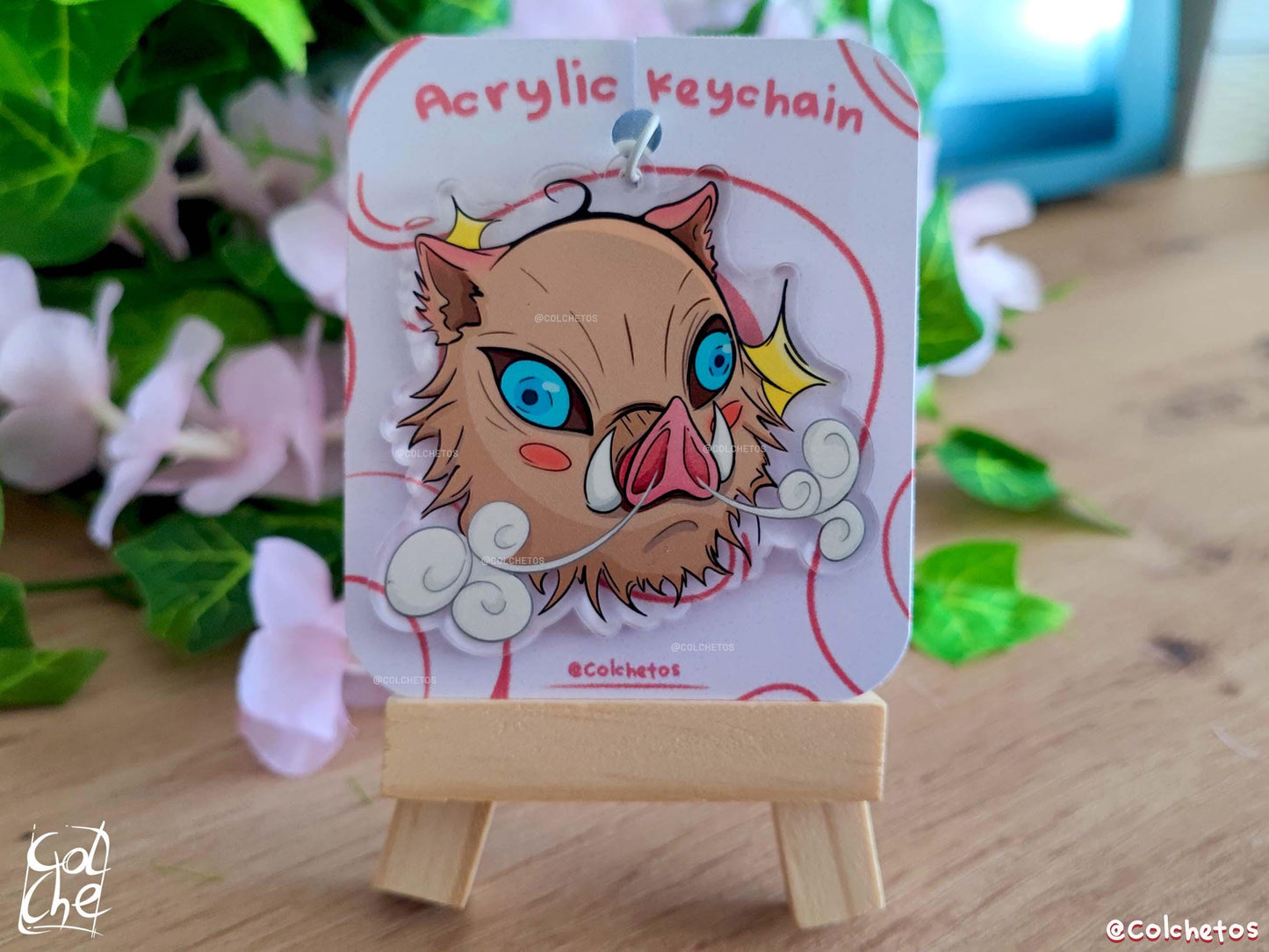 Inosuke Hashibira Acrylic Keychain - Demon Slayer - Kimetsu no Yaiba - by Colchetos